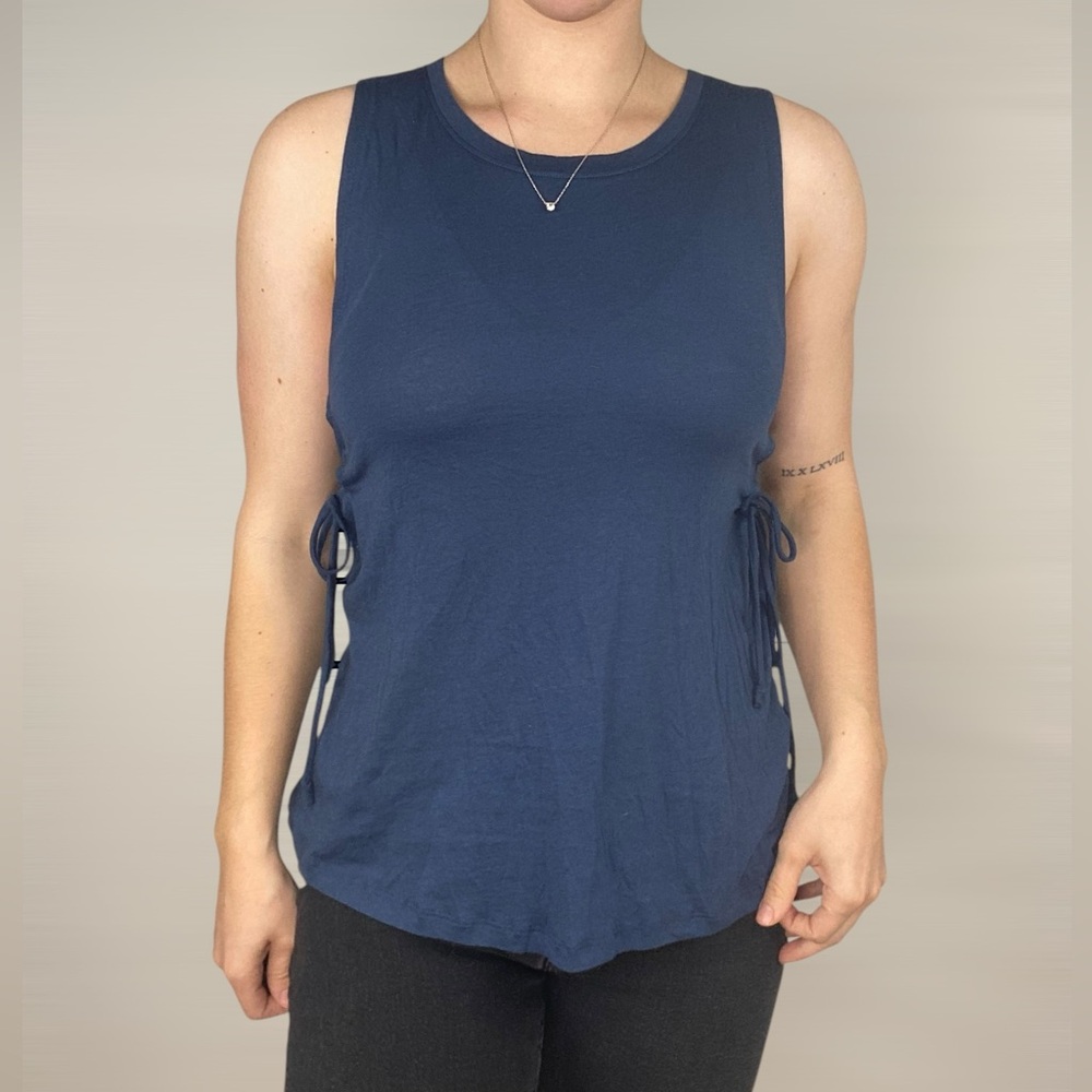 BEYOND YOGA Starcrossed Muscle Tie Tank Workout Gym Casual Activewear Sz Small